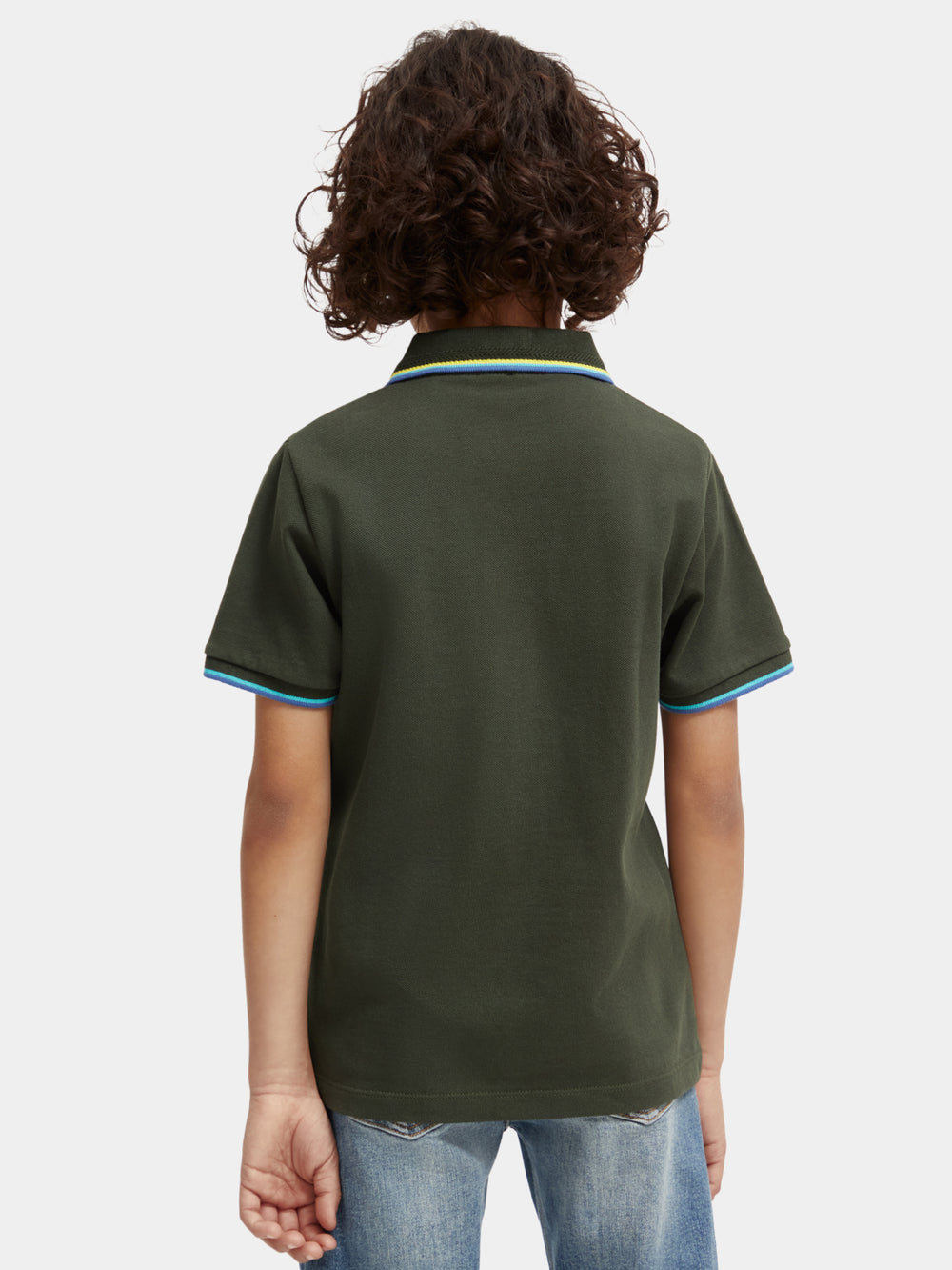 Kids - Regular-fit tipped polo shirt - Scotch & Soda AU