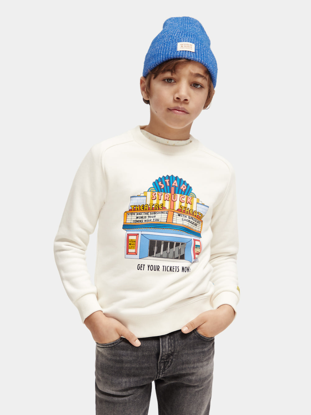 Kids - Relaxed-fit artwork sweatshirt - Scotch & Soda AU