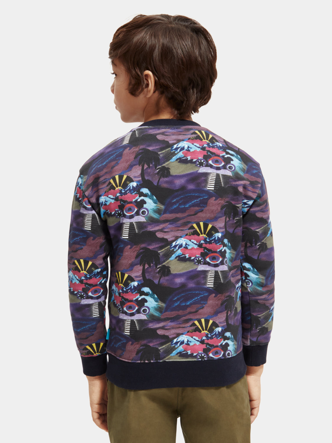 Kids - Relaxed-fit all-over printed sweatshirt - Scotch & Soda AU