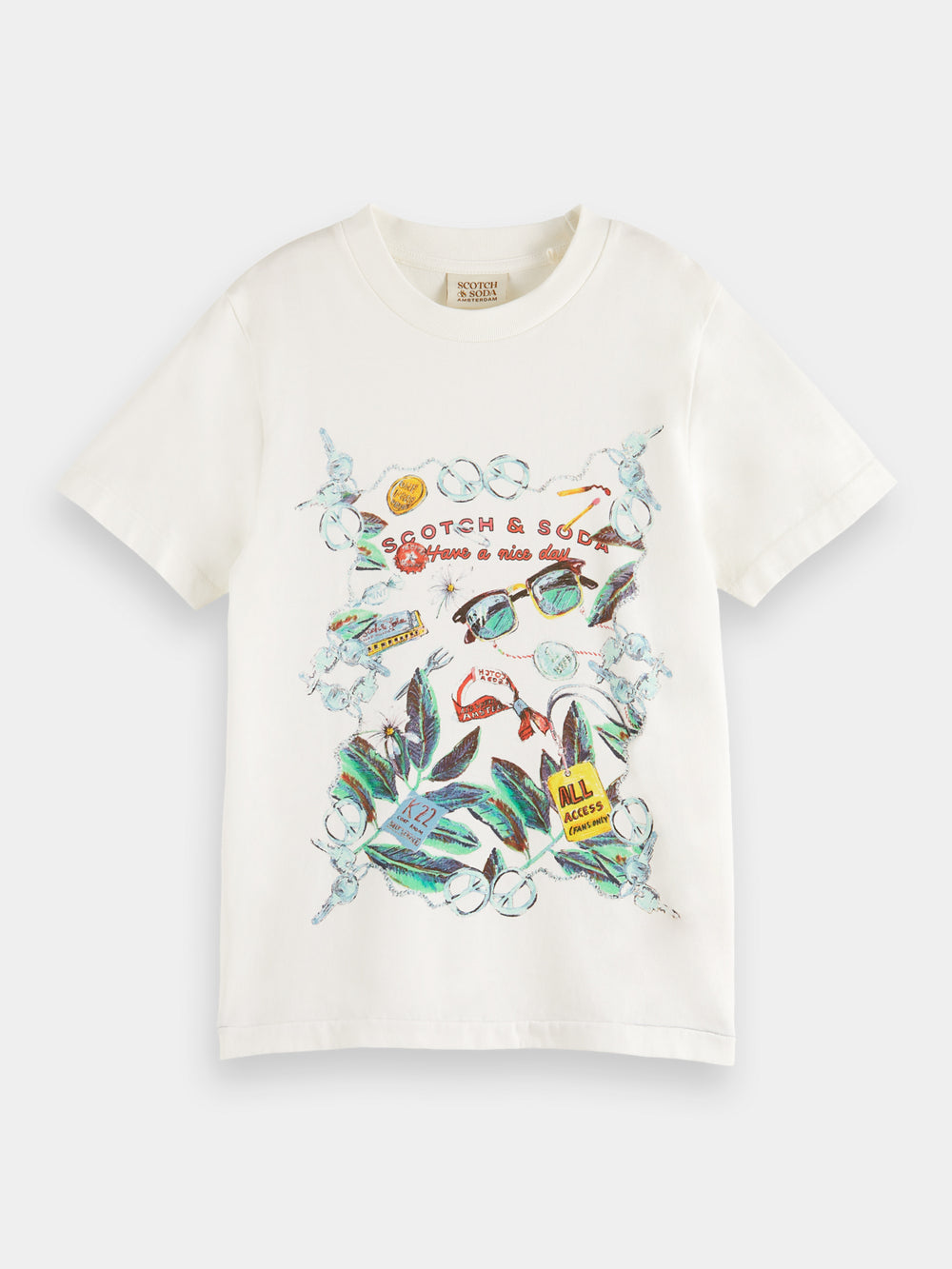 Kids - Regular-fit artwork t-shirt - Scotch & Soda AU