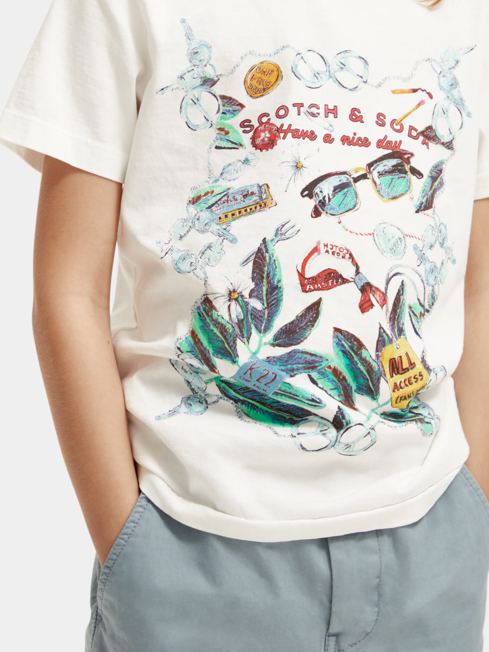 Kids - Regular-fit artwork t-shirt - Scotch & Soda AU