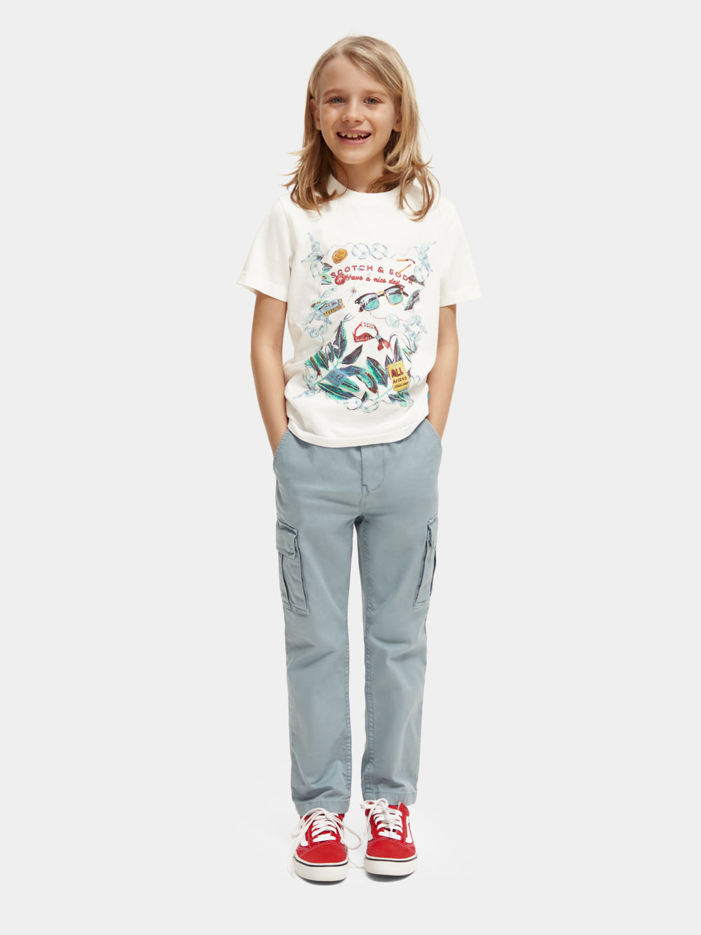 Kids - Regular-fit artwork t-shirt - Scotch & Soda AU