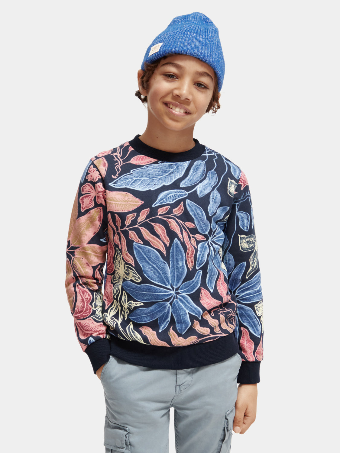 Kids - Printed crewneck sweatshirt - Scotch & Soda AU