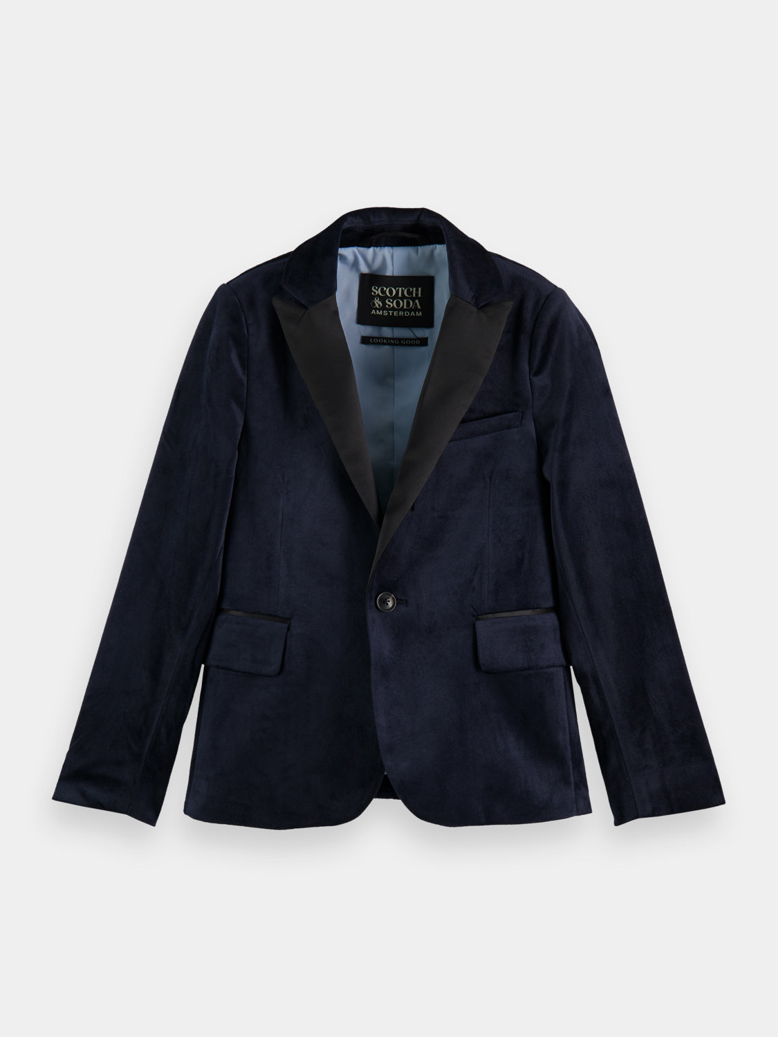 Kids - Satin-lapel velvet blazer - Scotch & Soda AU