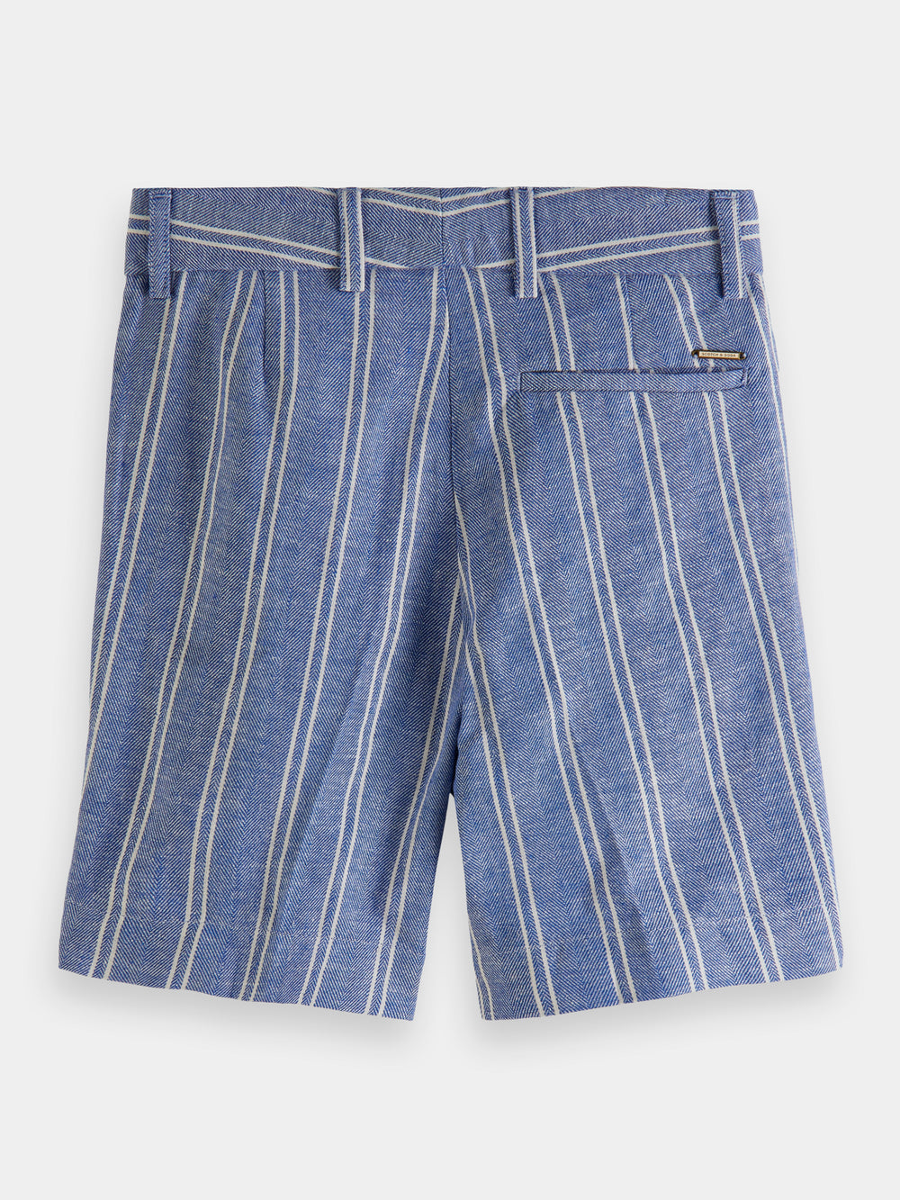 Striped linen-blended shorts - Scotch & Soda AU