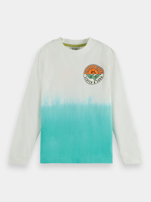 Relaxed fit dip-dyed long-sleeved organic T-shirt - Scotch & Soda AU