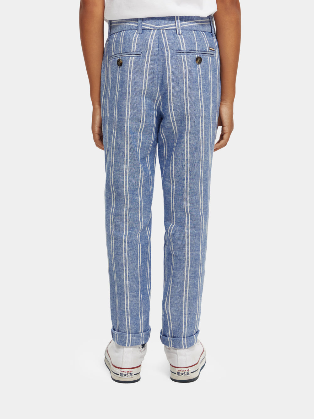 Relaxed slim-fit linen-blended trousers - Scotch & Soda AU