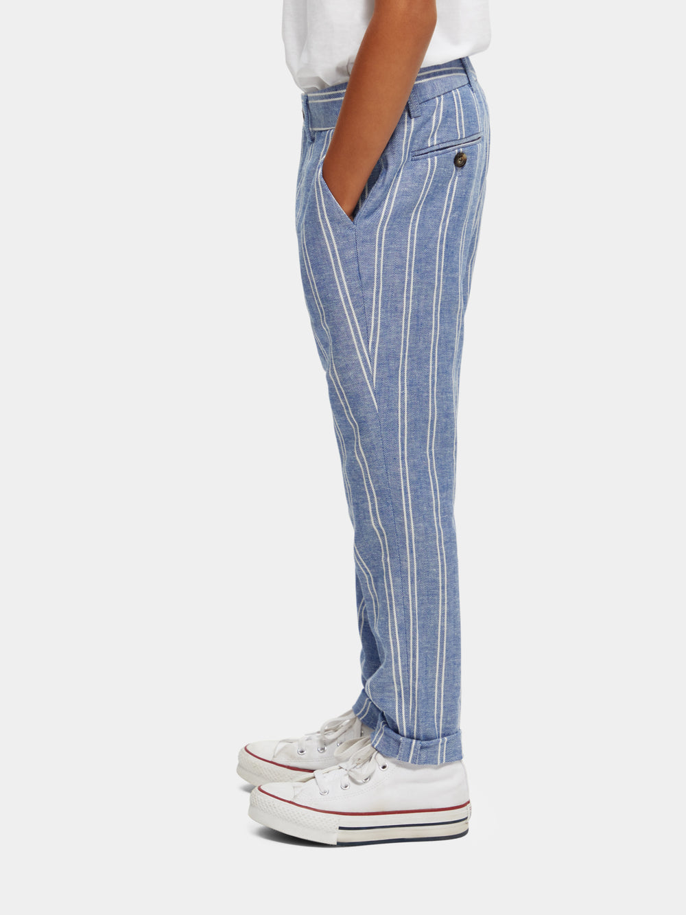 Relaxed slim-fit linen-blended trousers - Scotch & Soda AU