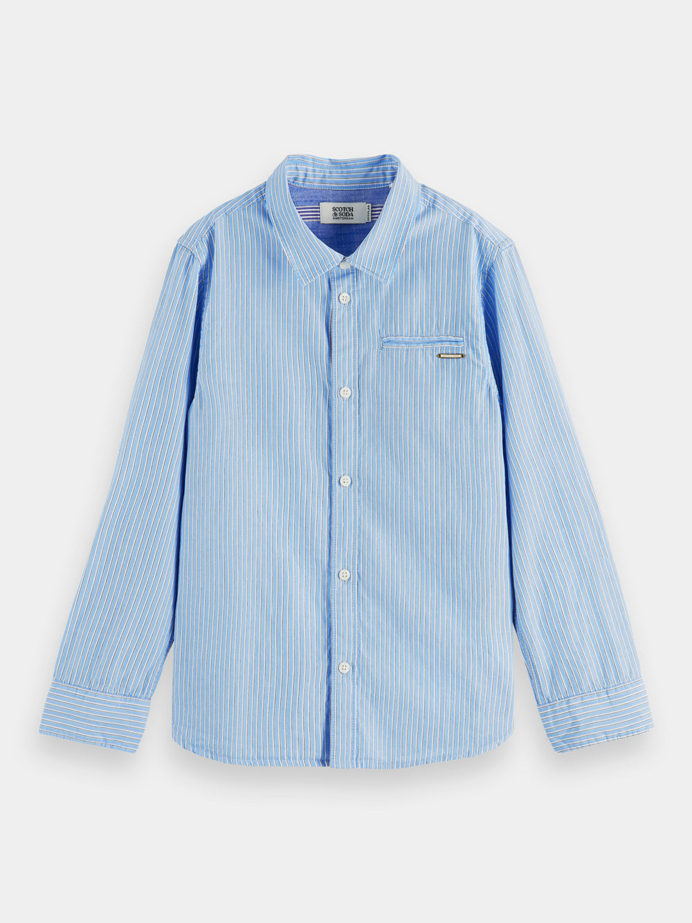 Striped organic cotton button-down shirt - Scotch & Soda AU