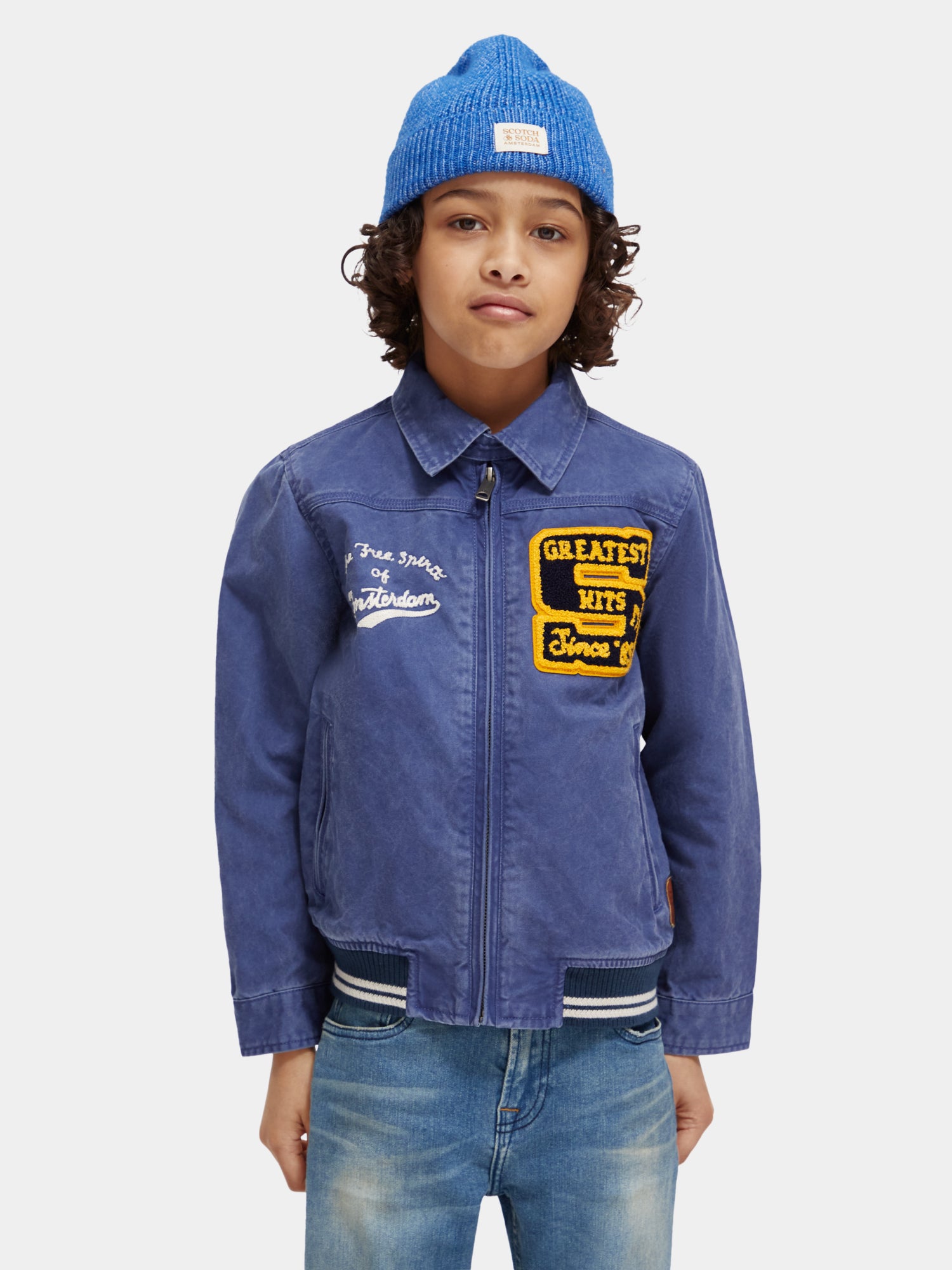 Kids Varsity style aviator jacket Scotch Soda AU