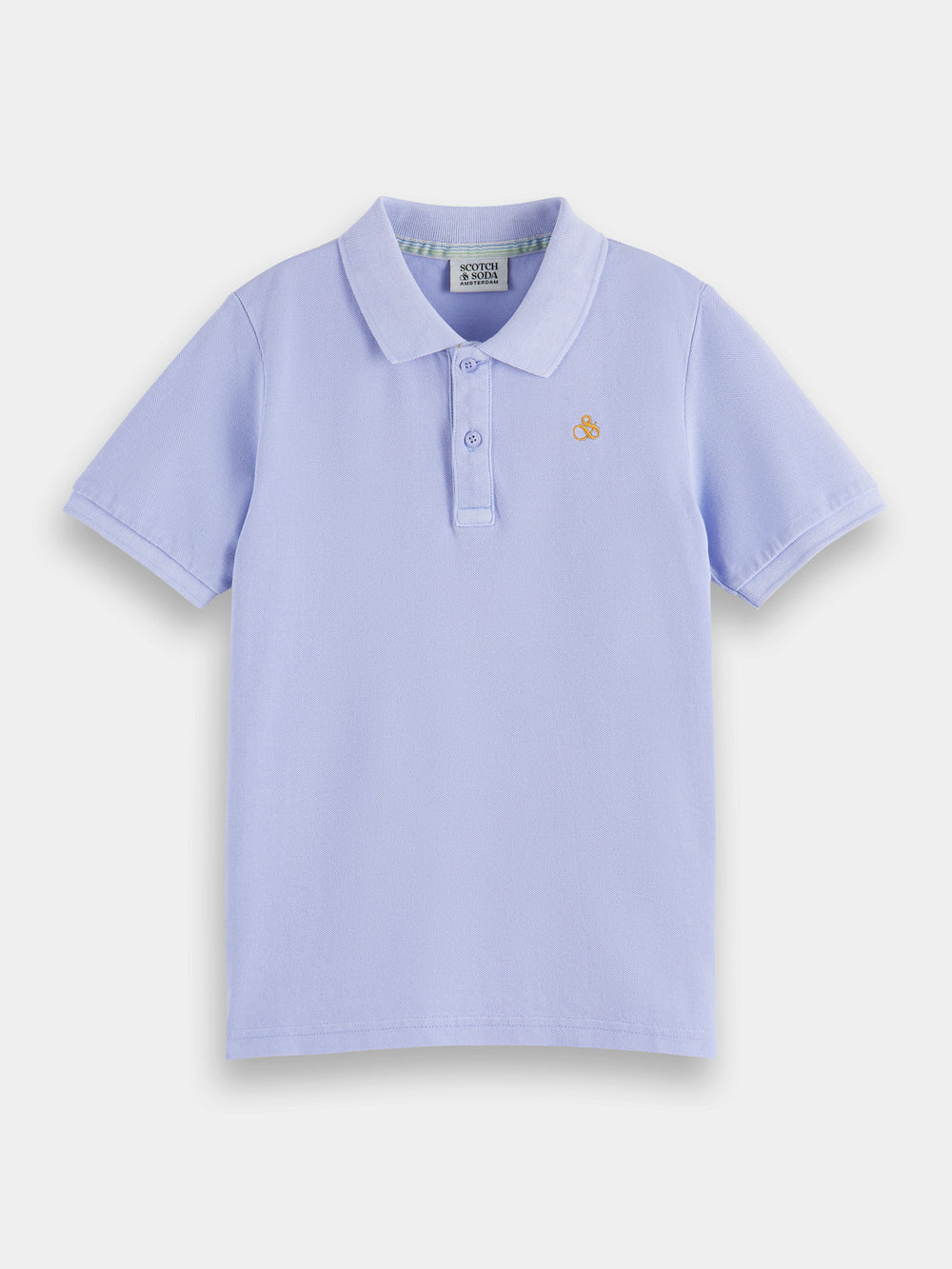 Garment-dyed short sleeved pique polo shirt - Scotch & Soda AU