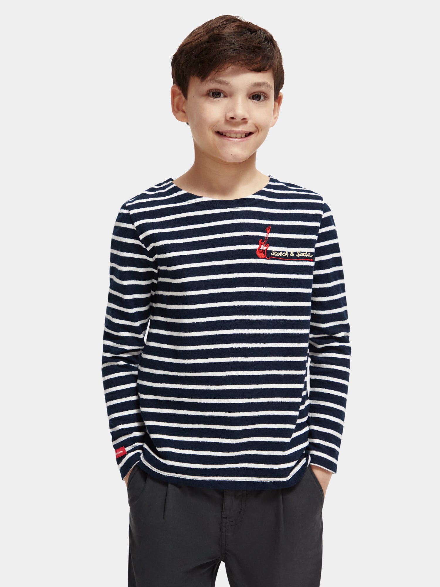 Yarn-dyed striped long sleeved t-shirt - Scotch & Soda AU