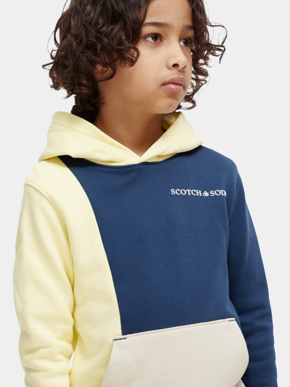 Regular-fit colourblock hoodie - Scotch & Soda AU