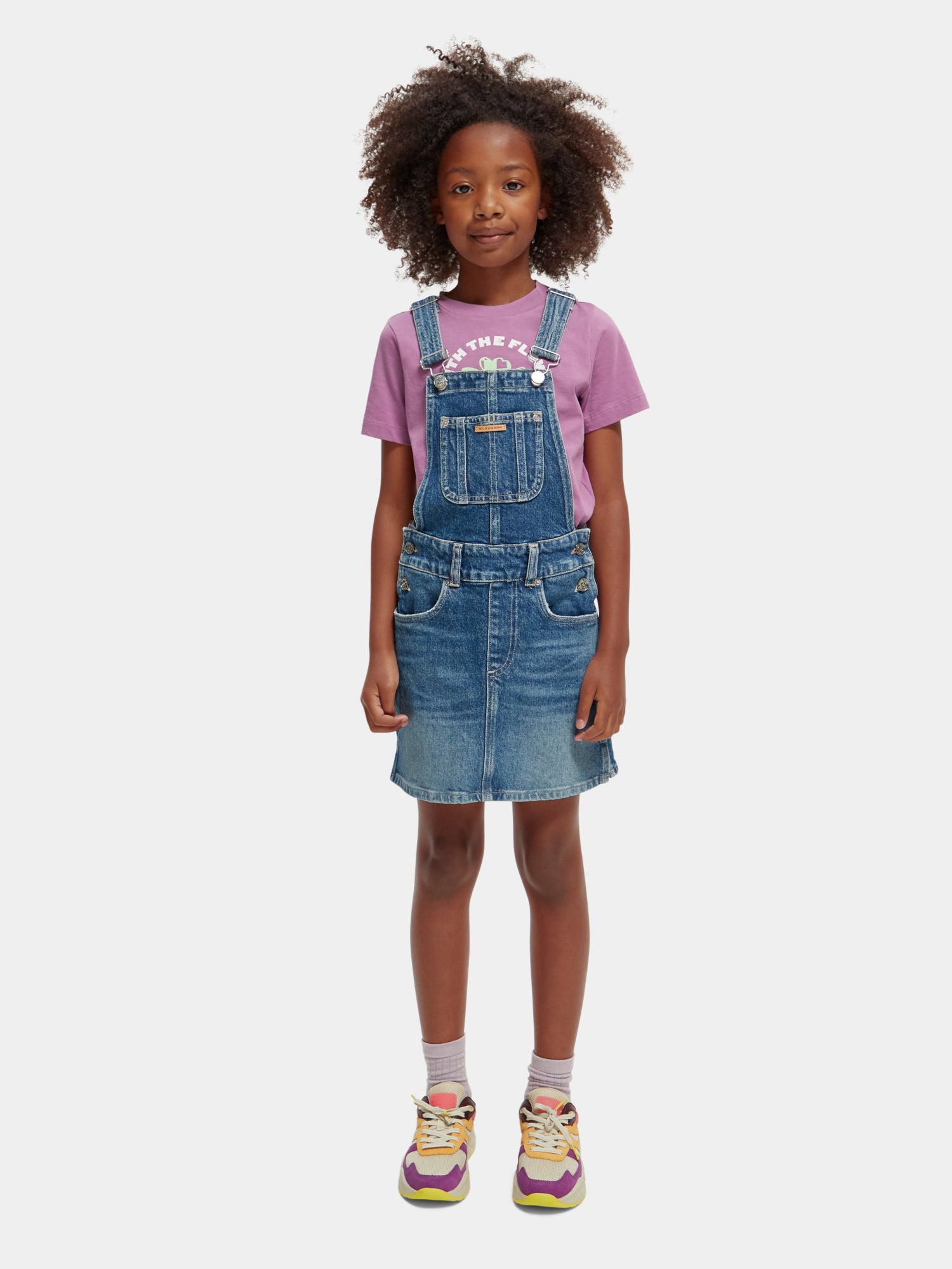 Kids Denim dungaree mini dress Scotch Soda AU