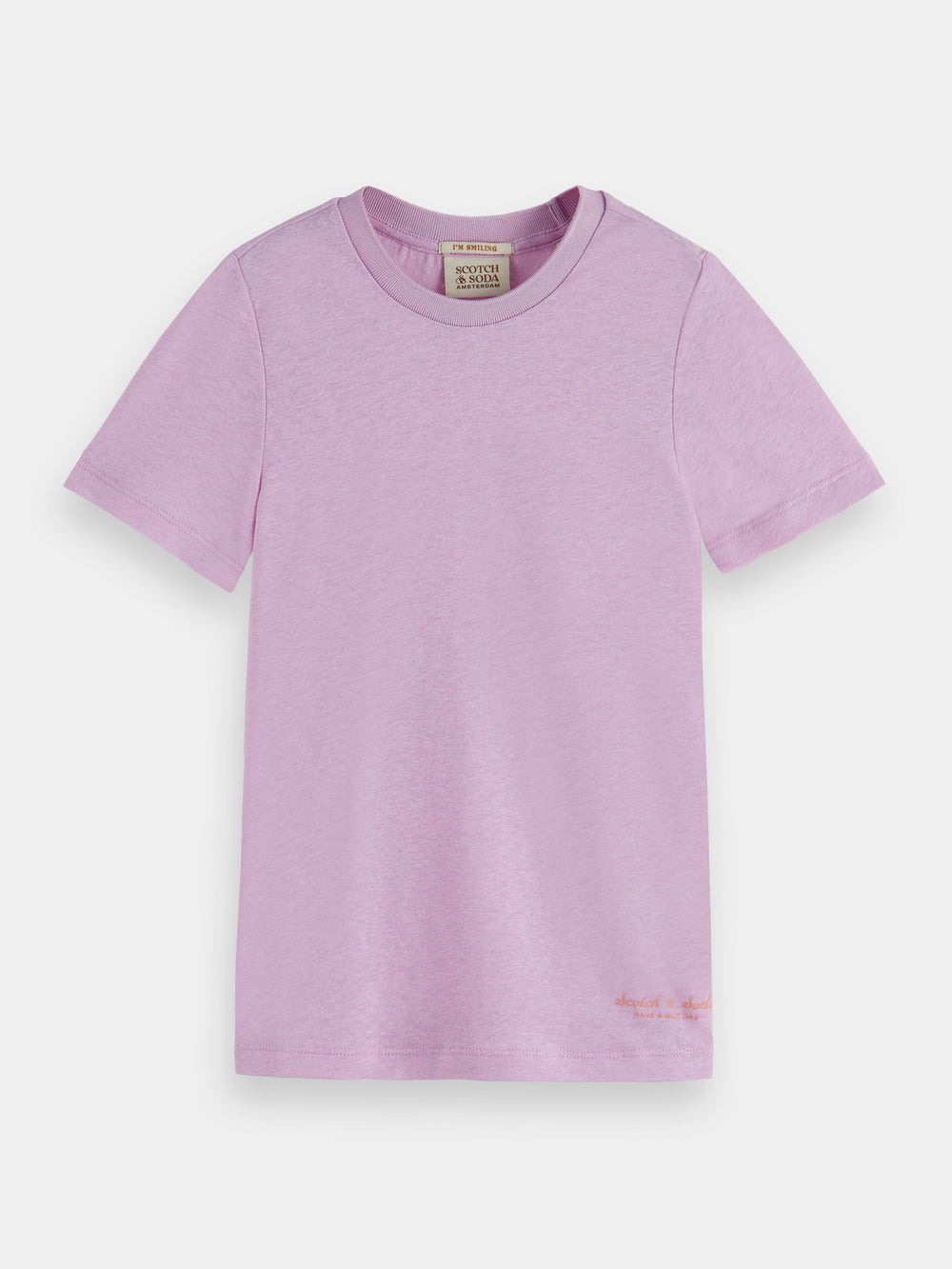Slim-fit linen blend t-shirt - Scotch & Soda AU