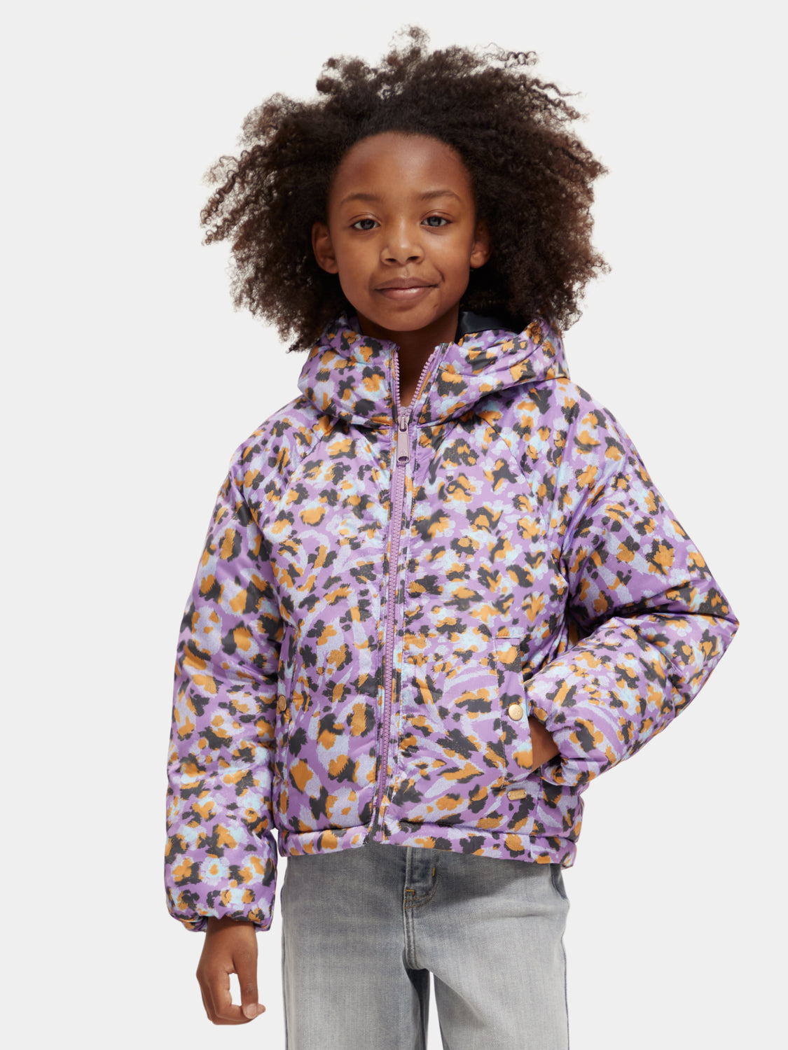 Kids - Water-repellent hooded jacket - Scotch & Soda AU