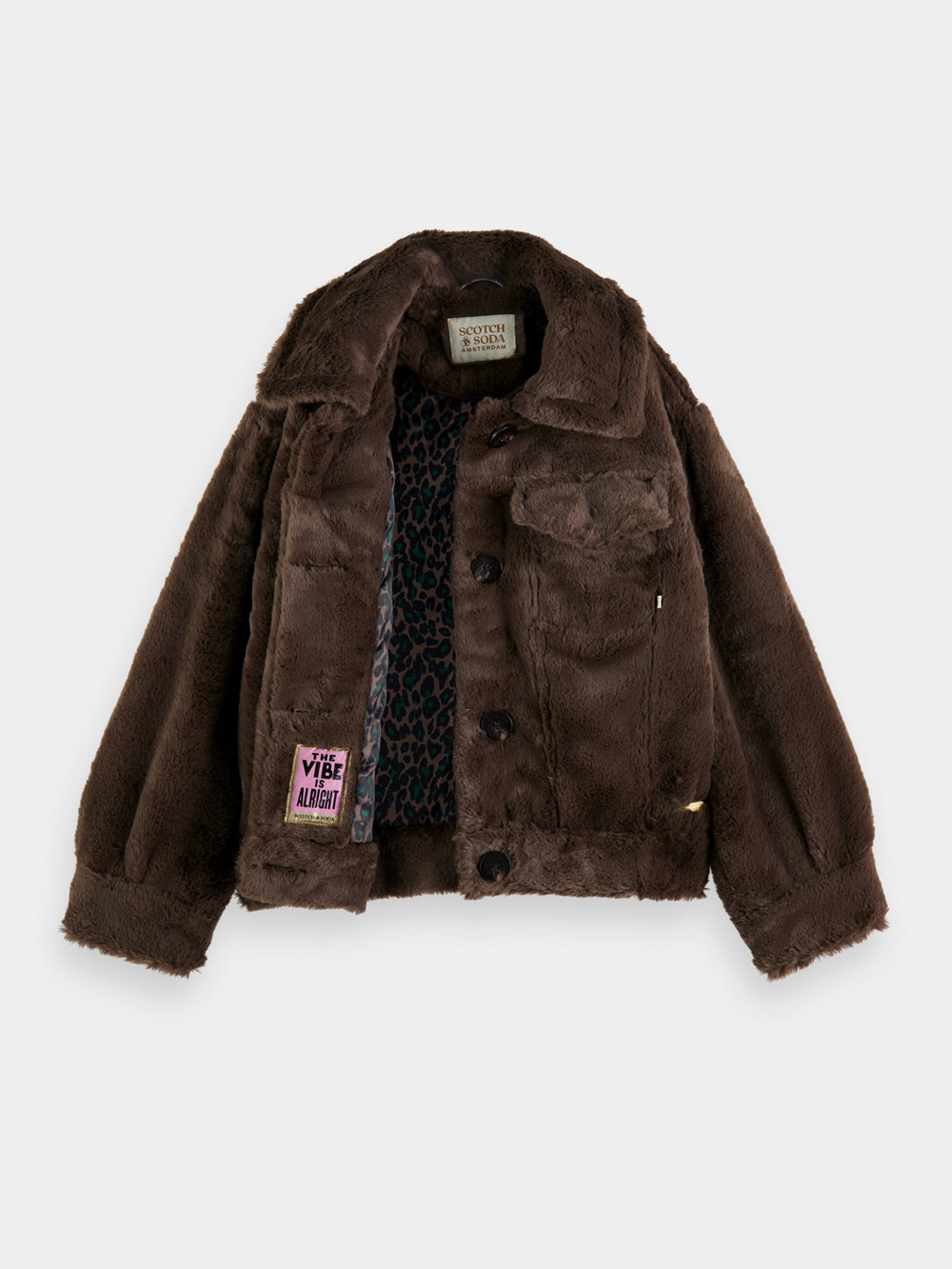 Kids - Faux fur trucker jacket - Scotch & Soda AU