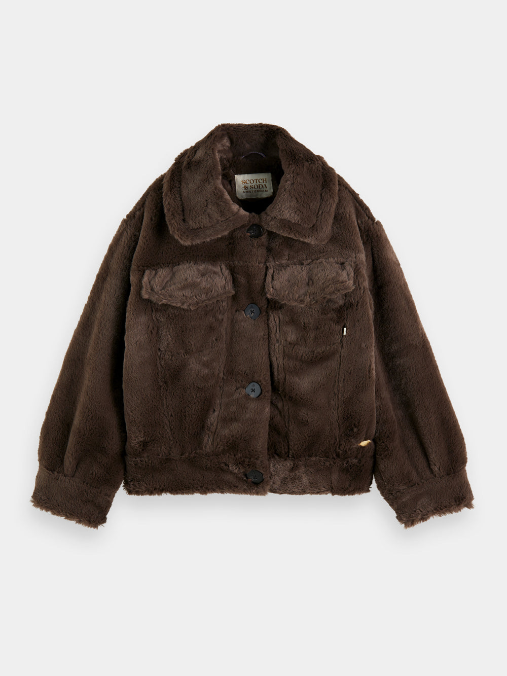 Kids - Faux fur trucker jacket - Scotch & Soda AU