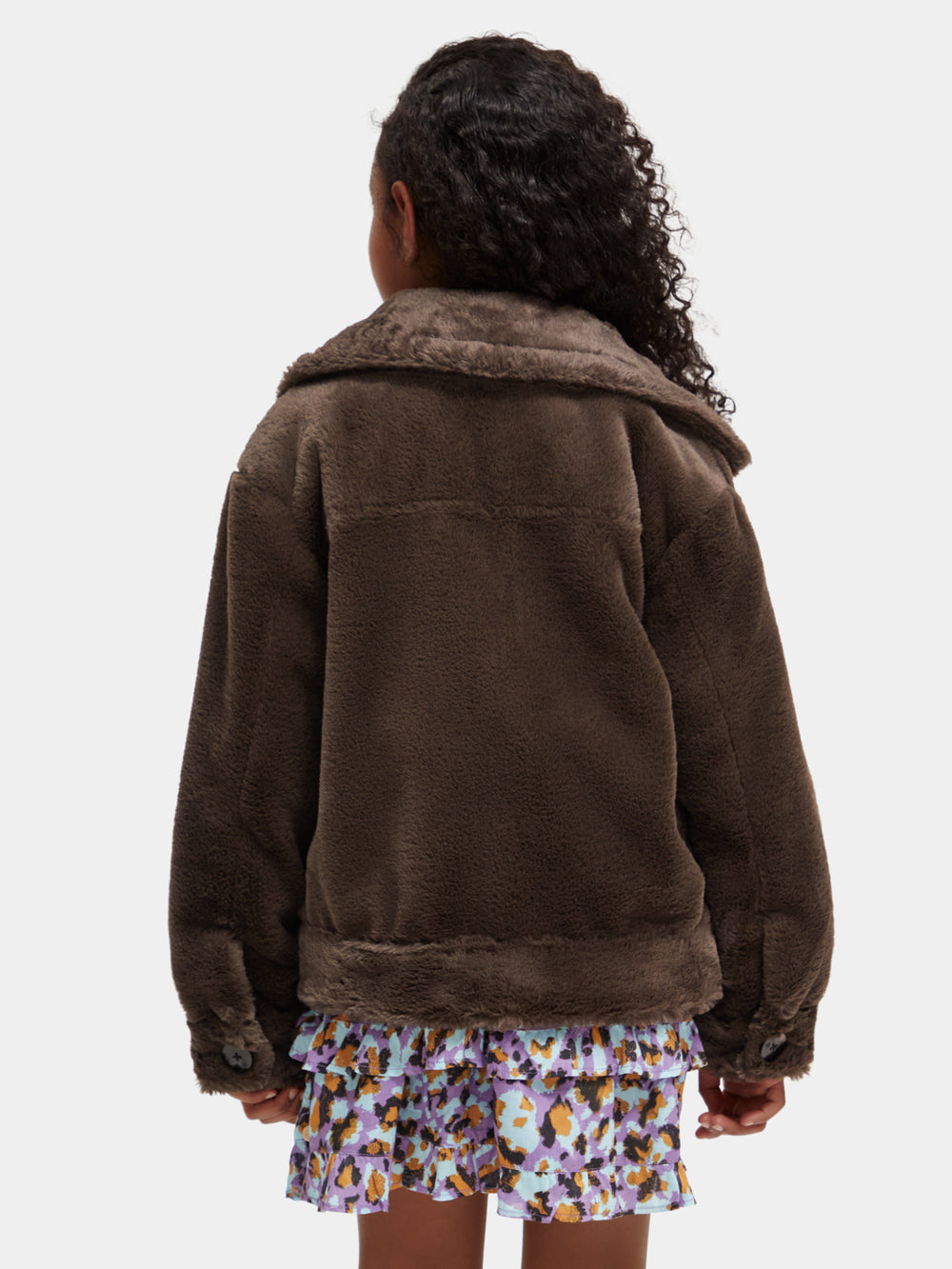 Kids - Faux fur trucker jacket - Scotch & Soda AU