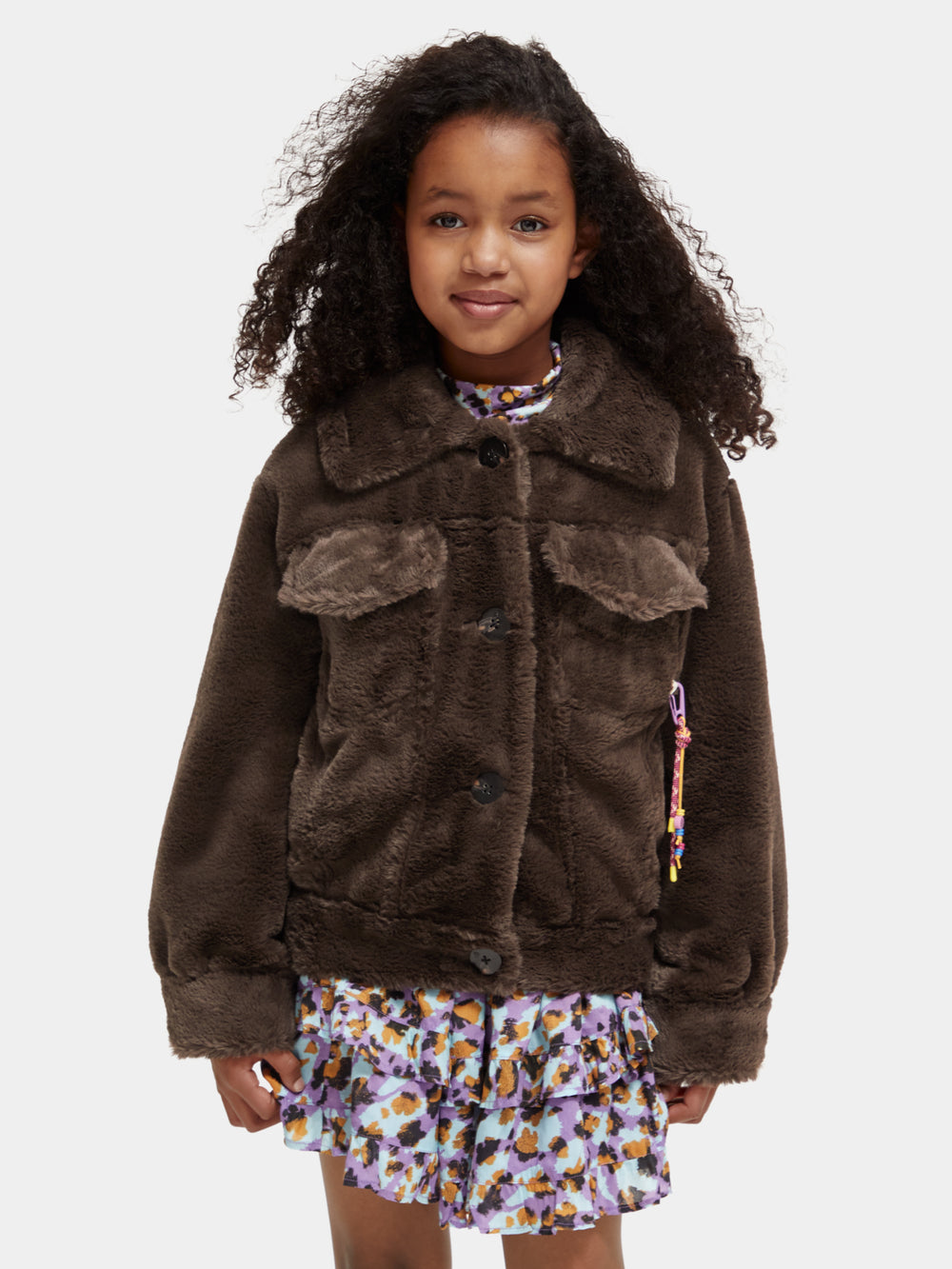 Kids - Faux fur trucker jacket - Scotch & Soda AU