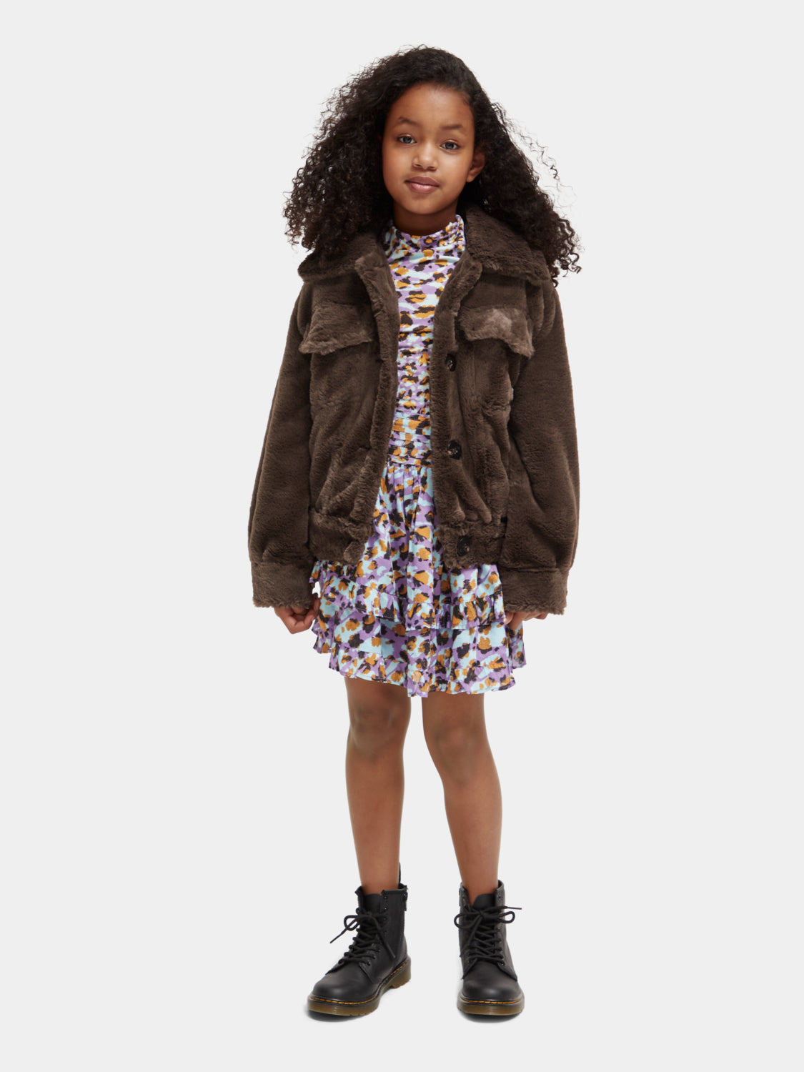 Kids faux fur jacket hotsell