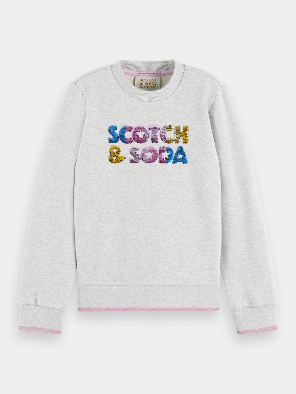 Kids - Regular-fit sequin artwork sweatshirt - Scotch & Soda AU
