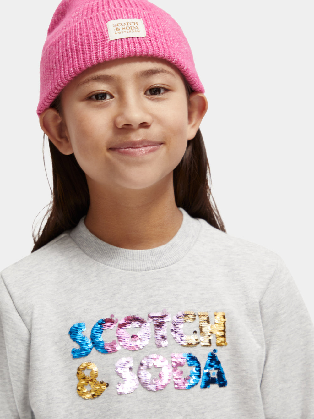 Kids - Regular-fit sequin artwork sweatshirt - Scotch & Soda AU