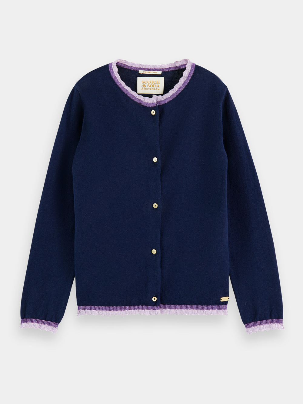 Kids - Lightweight glitter tipping cardigan - Scotch & Soda AU