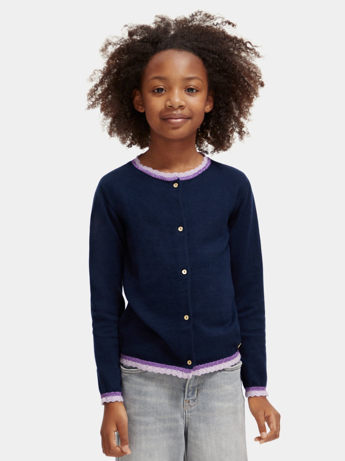 Kids Lightweight glitter tipping cardigan Scotch Soda AU