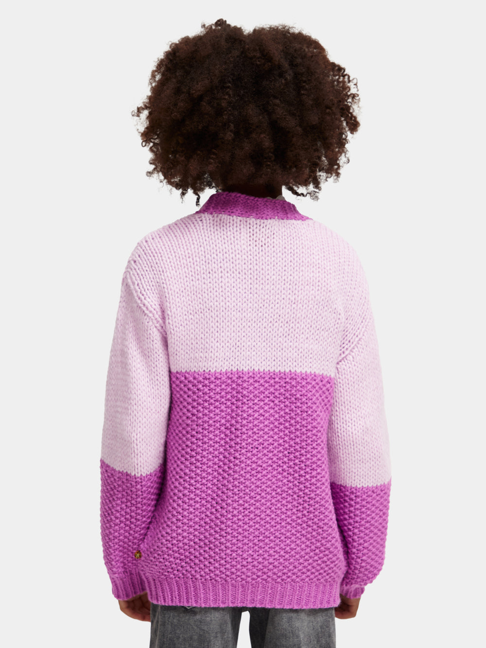 Kids - Knitted colourblock cardigan - Scotch & Soda AU