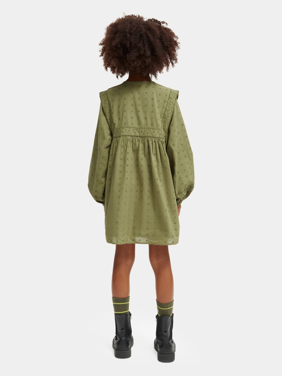 Kids - Broderie anglaise panel dress - Scotch & Soda AU