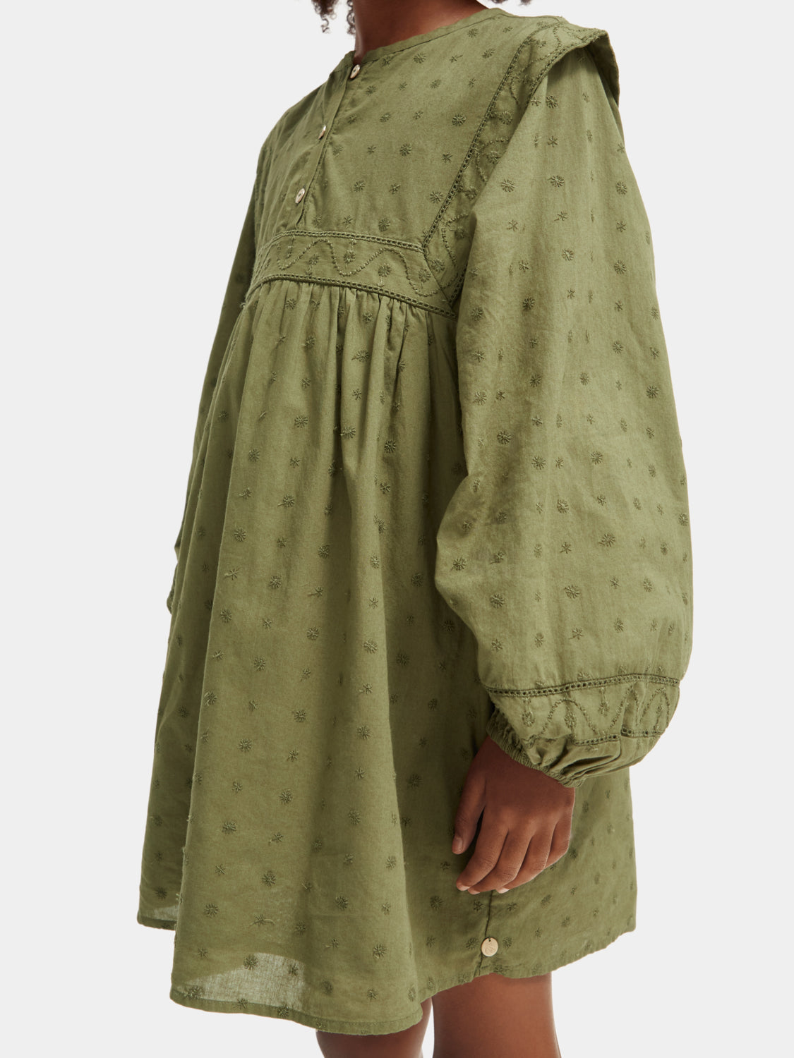 Kids - Broderie anglaise panel dress - Scotch & Soda AU