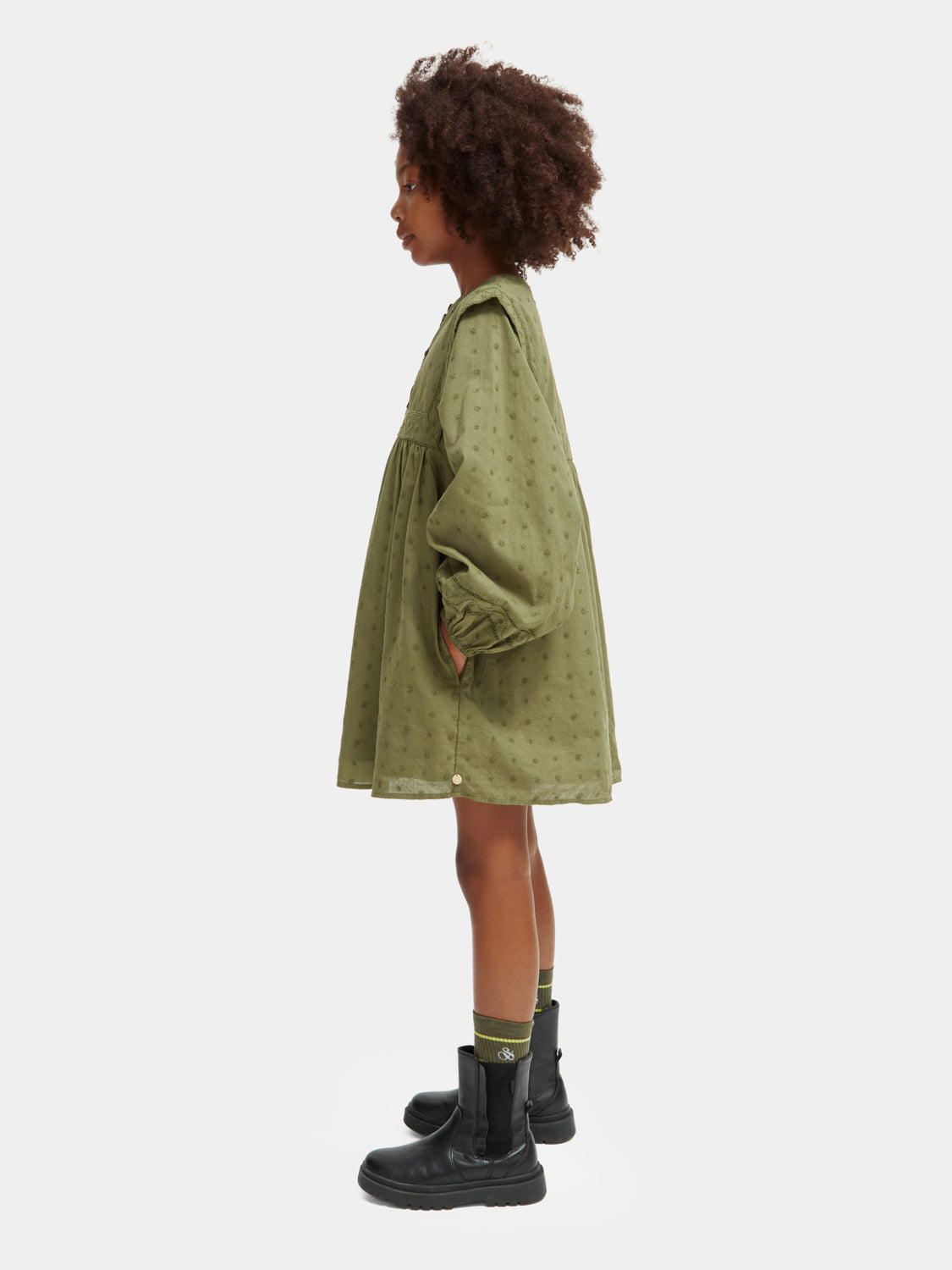 Kids - Broderie anglaise panel dress - Scotch & Soda AU