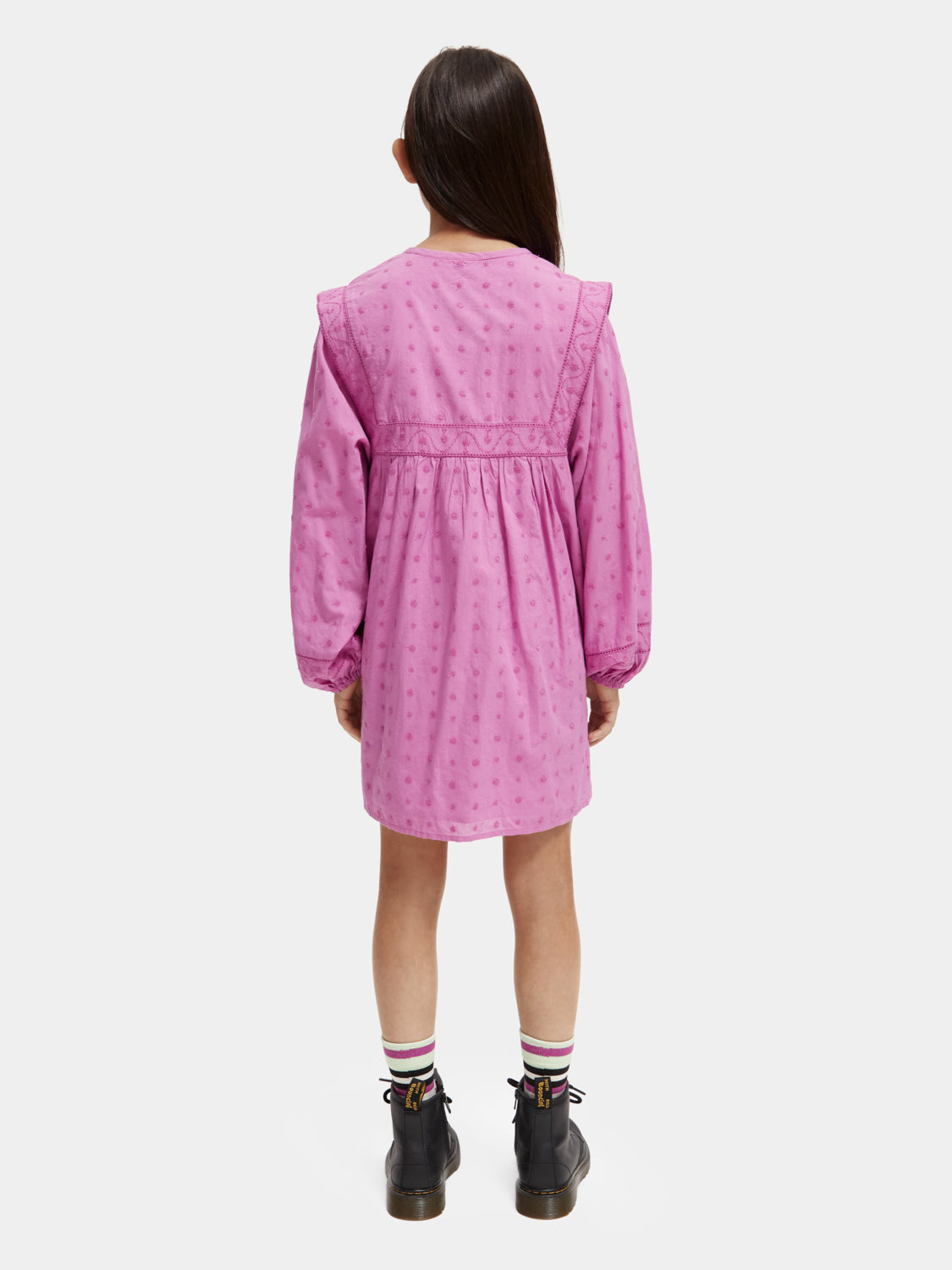 Kids - Broderie anglaise panel dress - Scotch & Soda AU