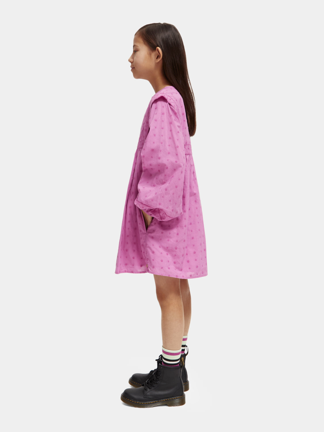 Kids - Broderie anglaise panel dress - Scotch & Soda AU