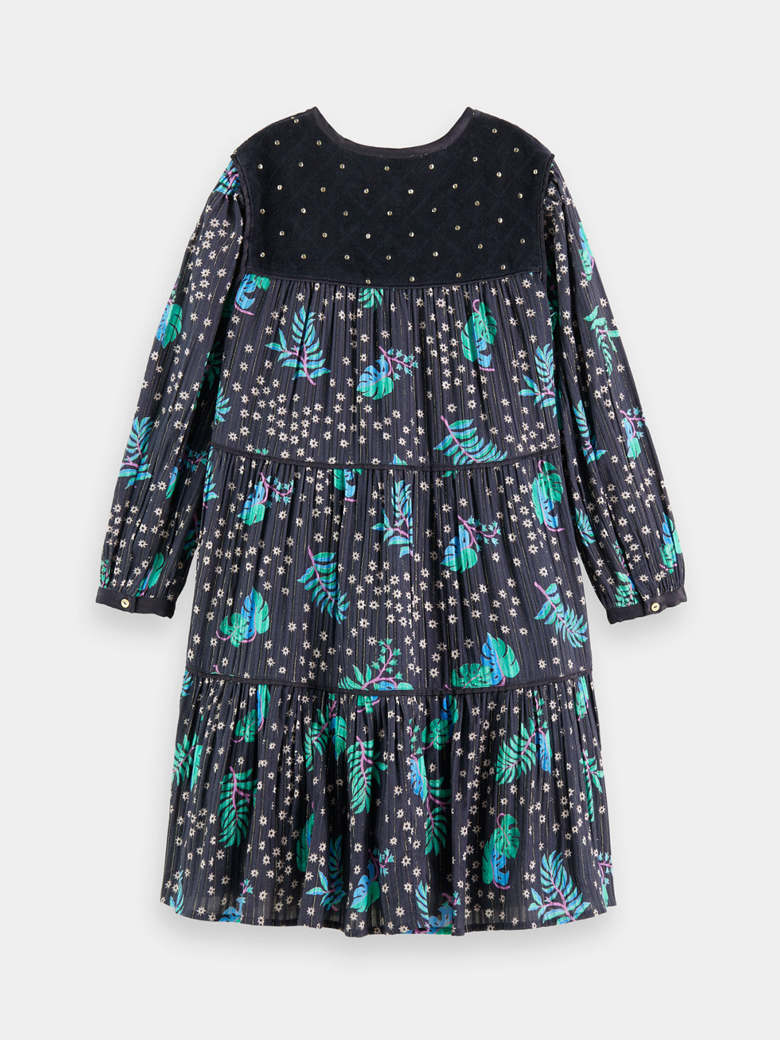 Kids - Printed velvet dress