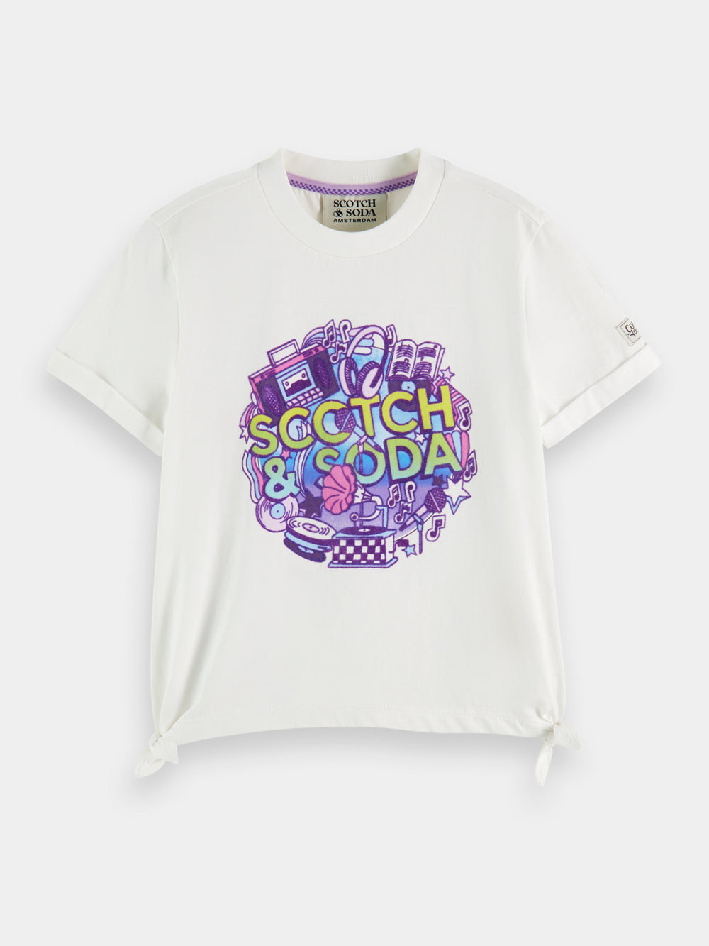 Kids - Relaxed-fit logo artwork t-shirt - Scotch & Soda AU