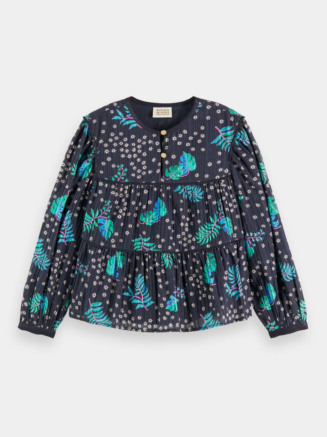 Kids - All-over printed satin binding top - Scotch & Soda AU