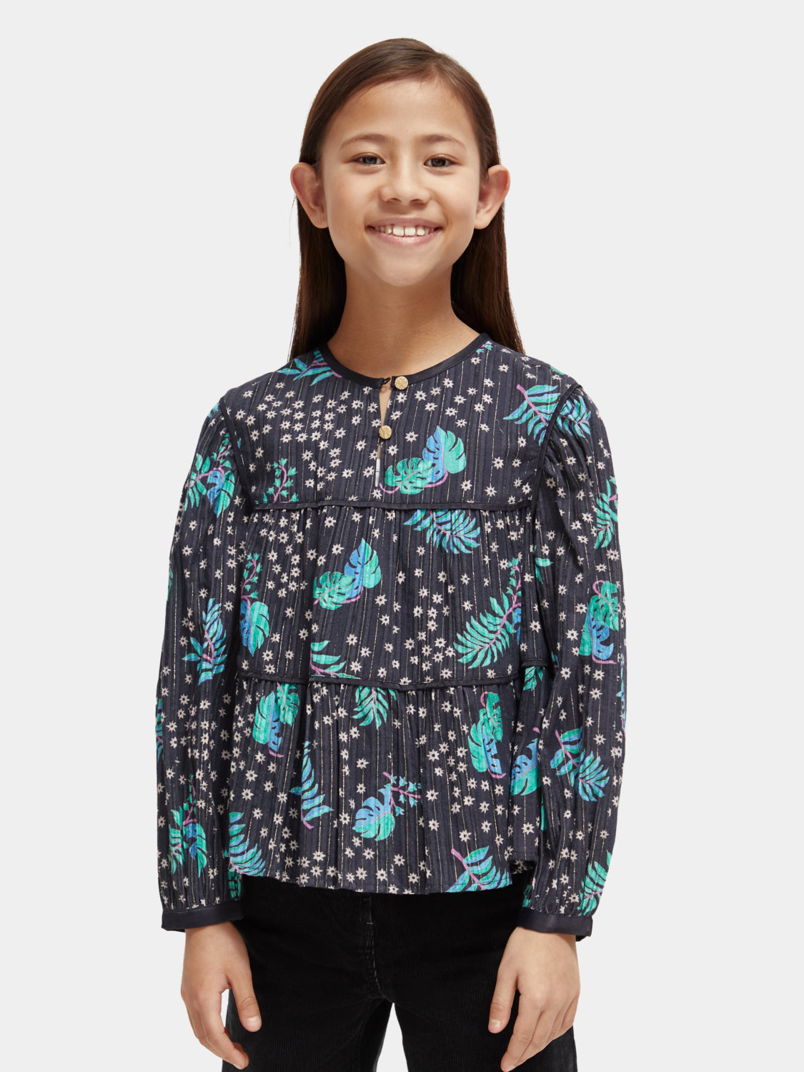 Kids - All-over printed satin binding top - Scotch & Soda AU