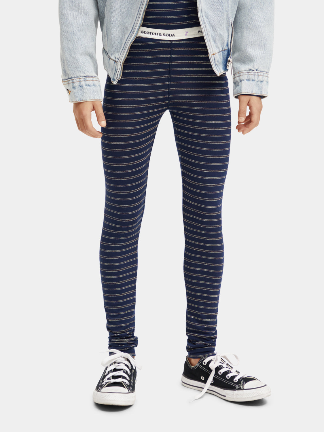 Kids - Striped glitter leggings - Scotch & Soda AU