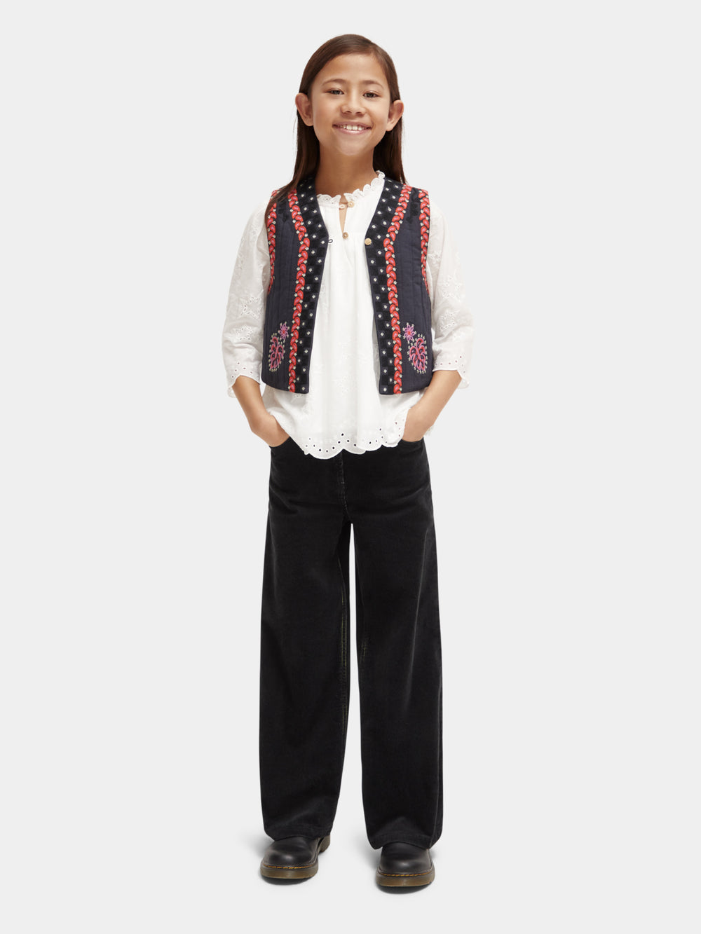 Kids - Wave high-rise super wide-leg pants - Scotch & Soda AU