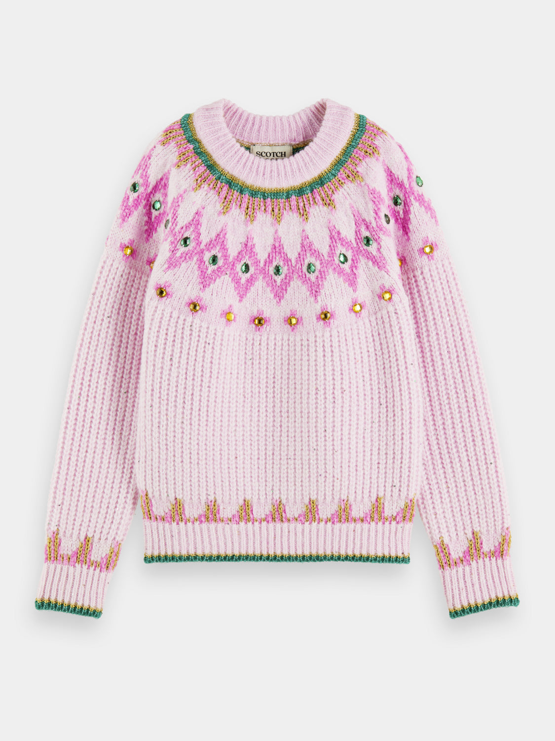 Kids - Intarsia rhinestone pullover - Scotch & Soda AU