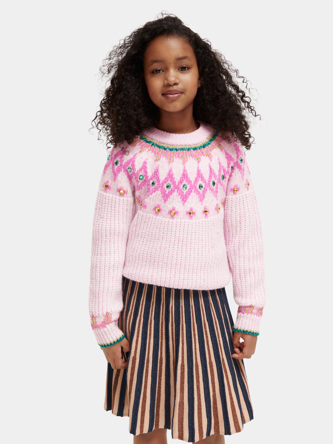 Kids - Intarsia rhinestone pullover - Scotch & Soda AU