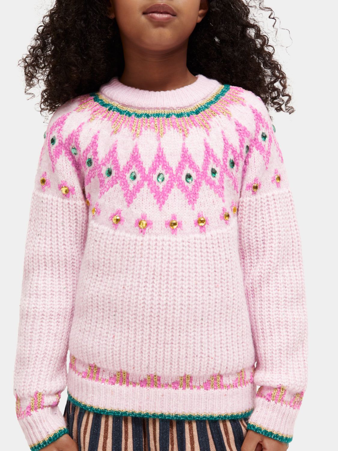 Kids - Intarsia rhinestone pullover - Scotch & Soda AU