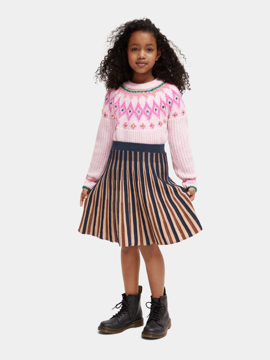 Kids - Intarsia rhinestone pullover - Scotch & Soda AU