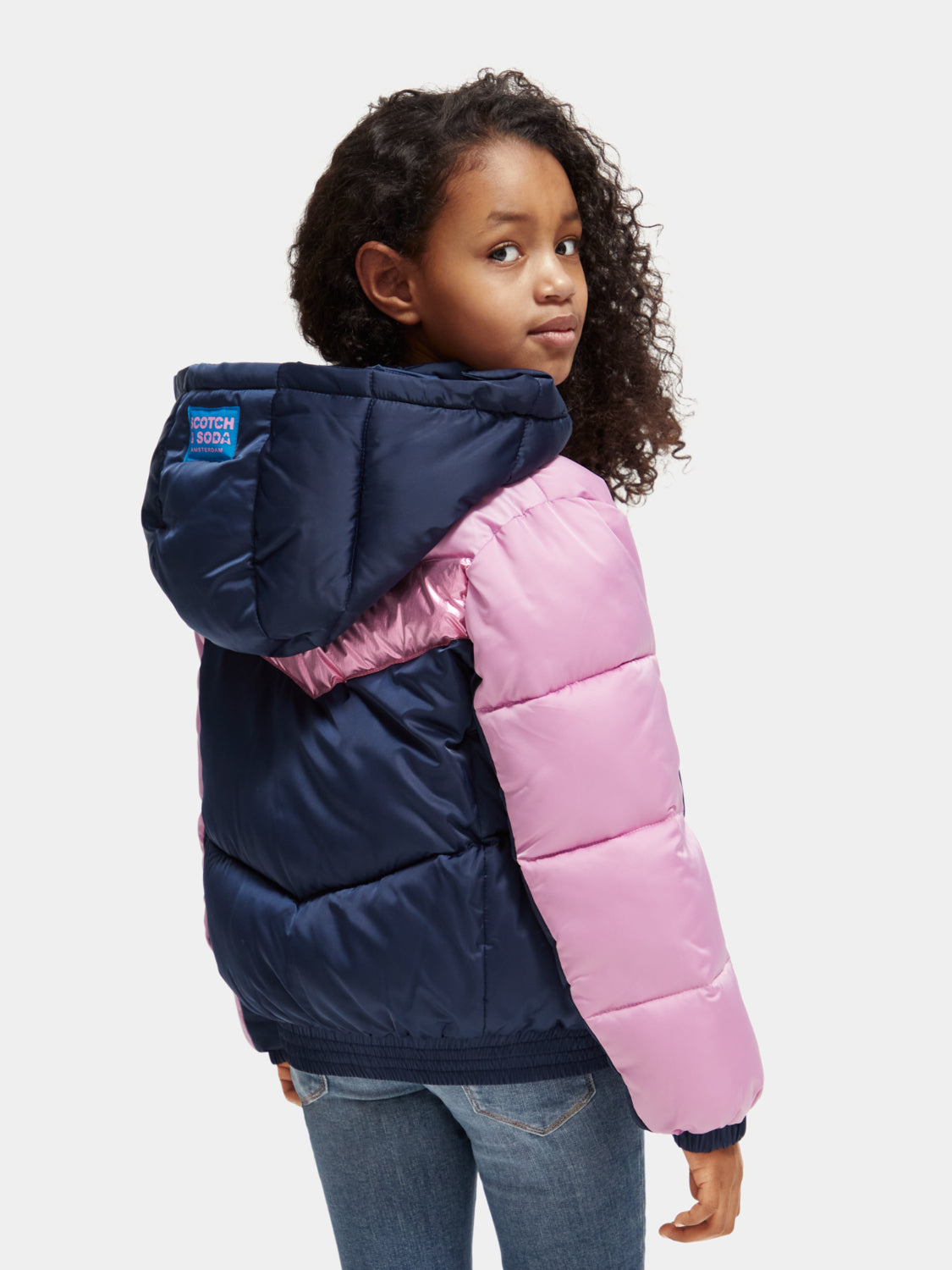 Kids - Metallic colourblock jacket - Scotch & Soda AU