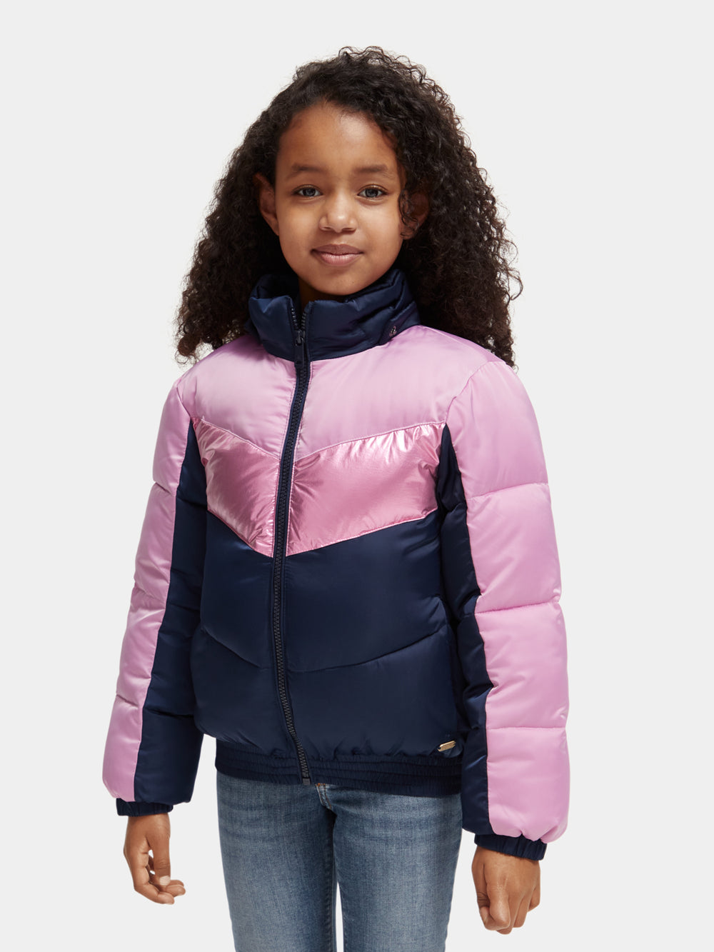 Kids - Metallic colourblock jacket - Scotch & Soda AU