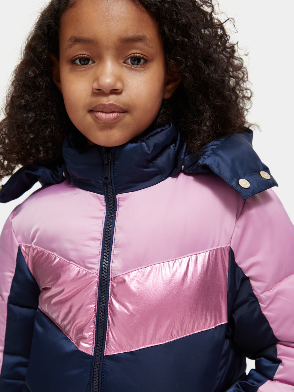 Kids - Metallic colourblock jacket - Scotch & Soda AU