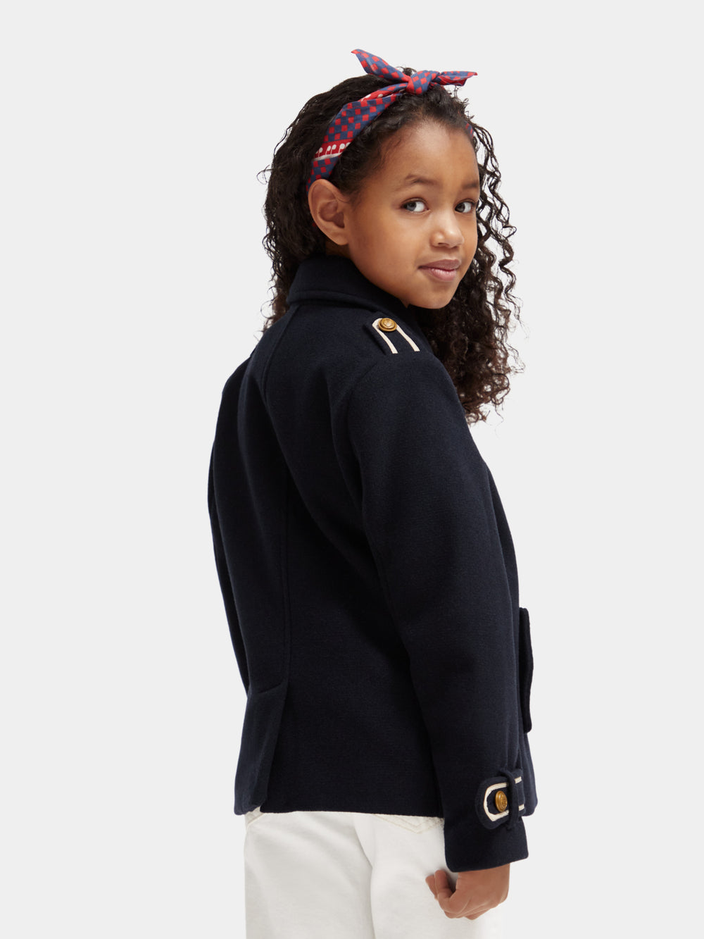 Kids - Wool-blend classic caban jacket - Scotch & Soda AU