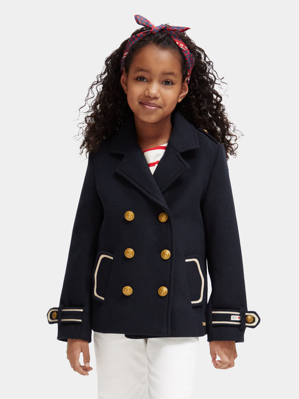 Kids - Wool-blend classic caban jacket - Scotch & Soda AU